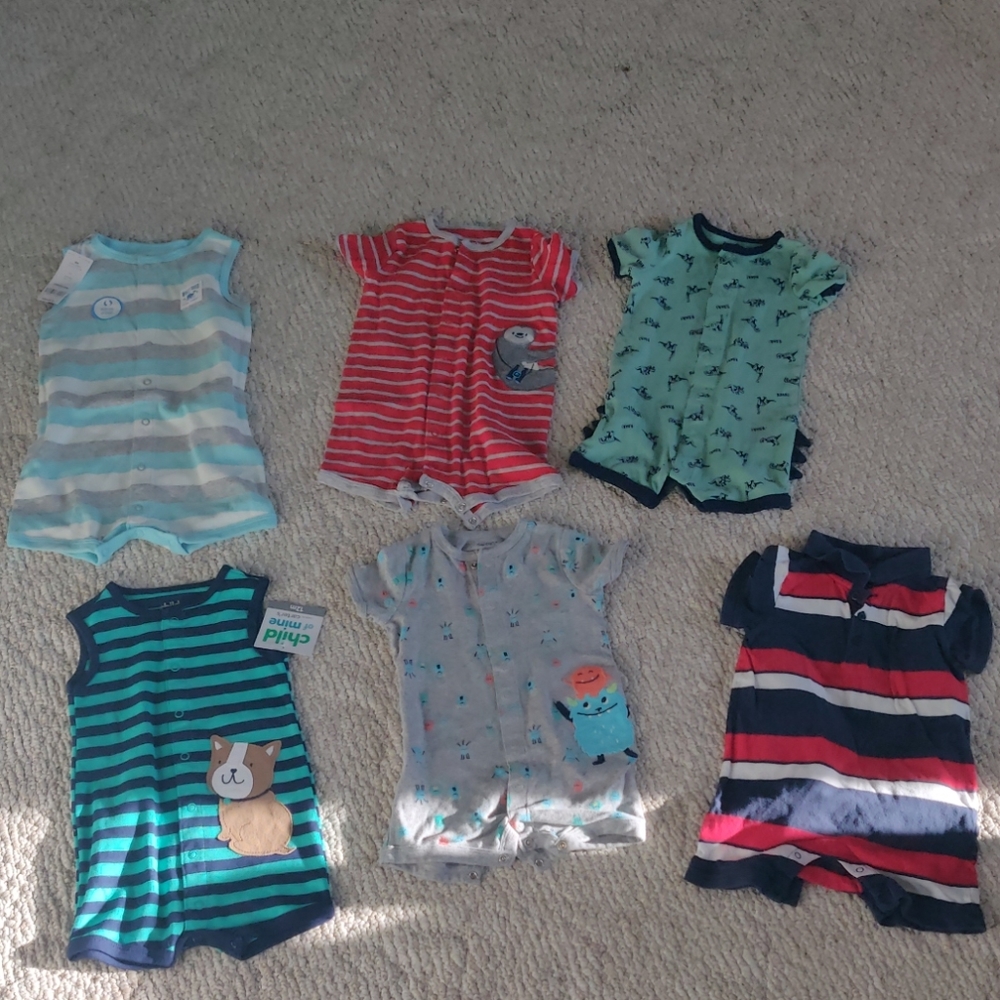 12 month boy rompers